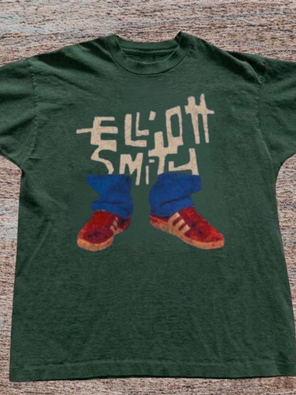 Gildan Dark Green Tee with Red Shoes Graphic